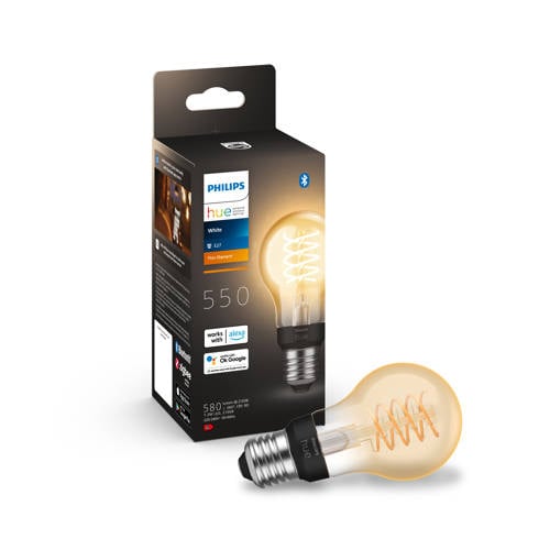 Philips Hue filament standaardlamp A60 - warmwit licht - 1-pack - E27 - Wit