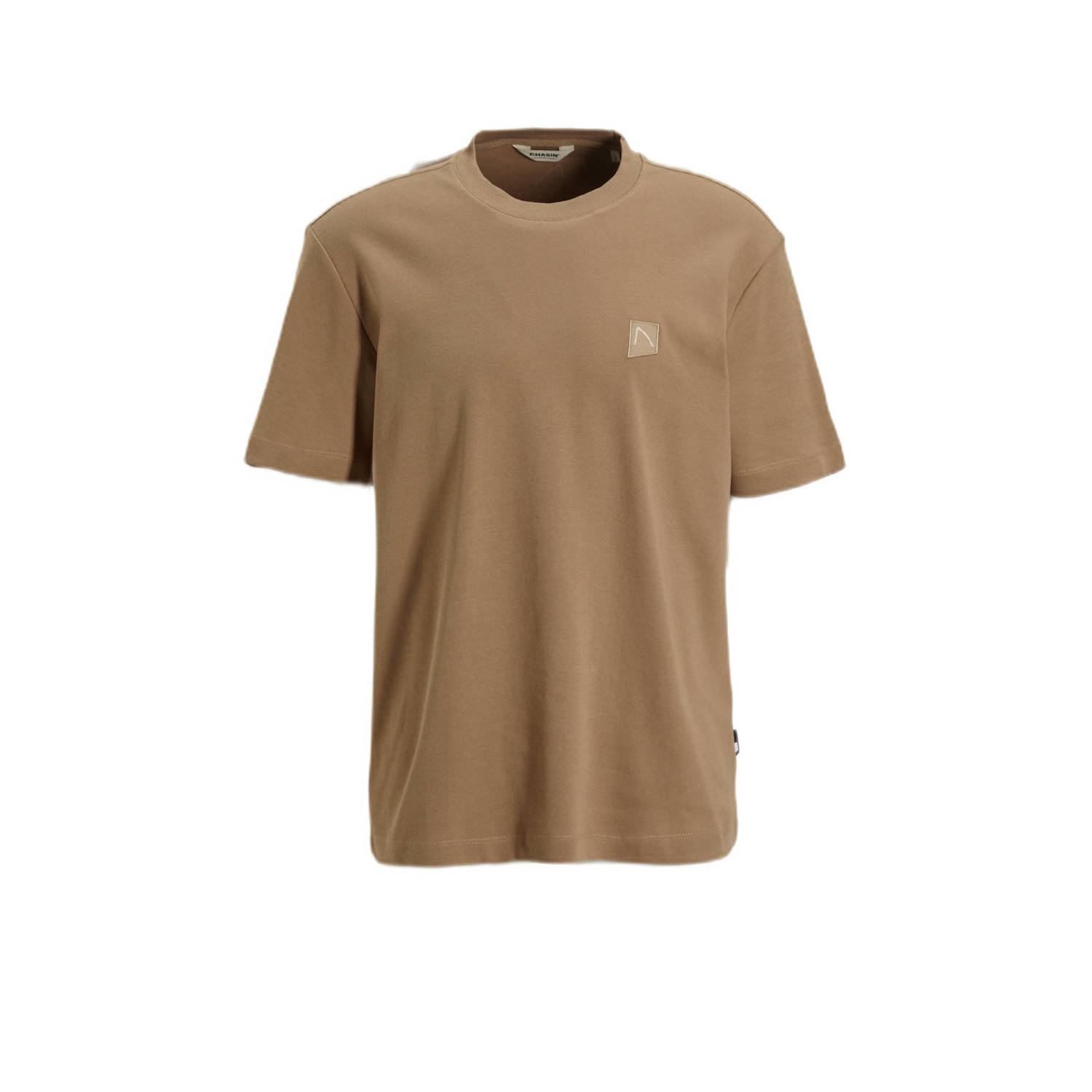 CHASIN' oversized T-shirt Spray met backprint light brown