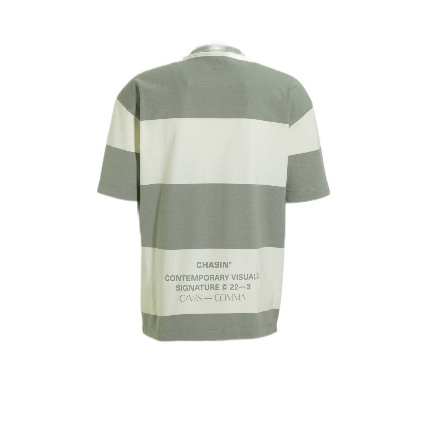 CHASIN' gestreept oversized T-shirt Biggie green