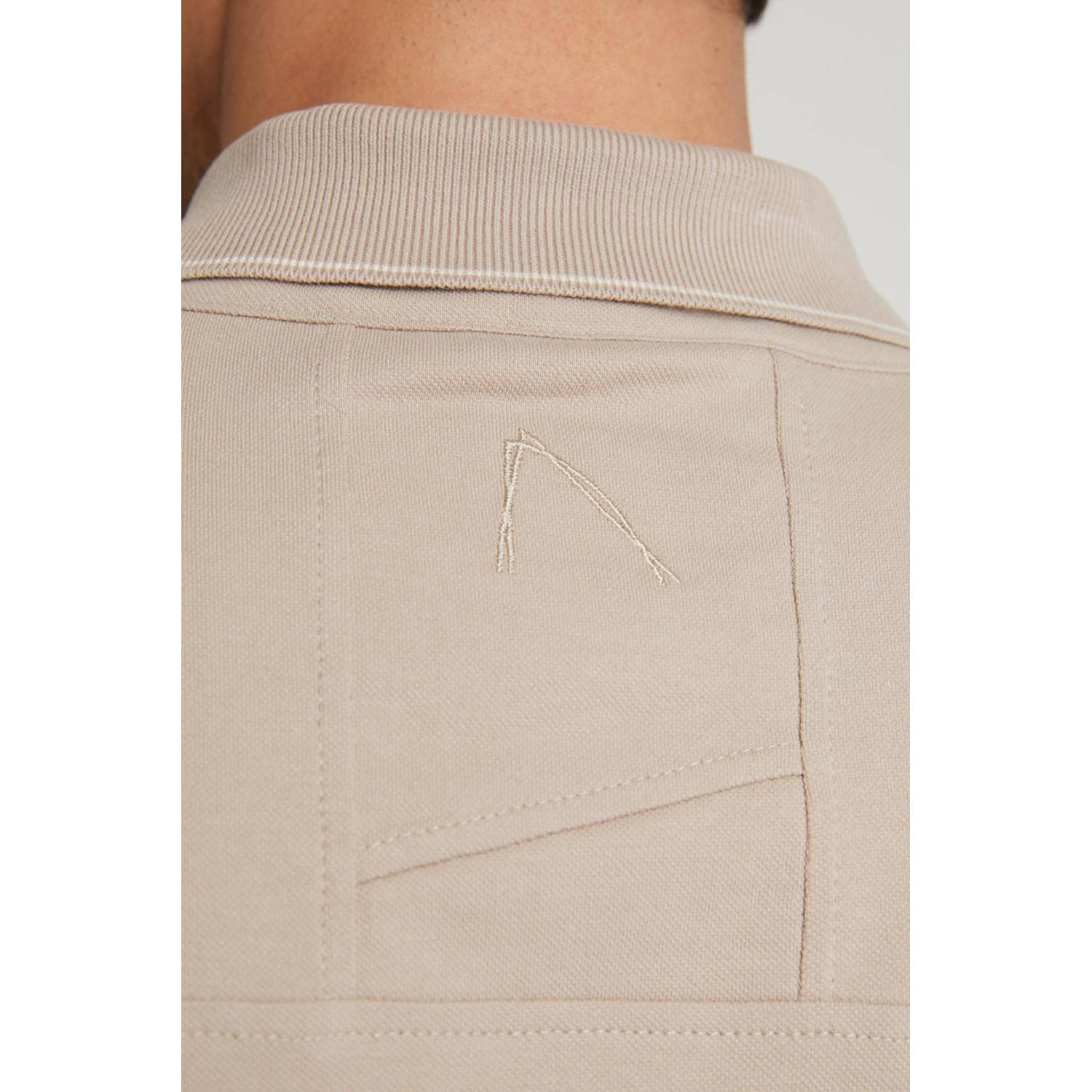 CHASIN' slim fit polo JAY met logo taupe