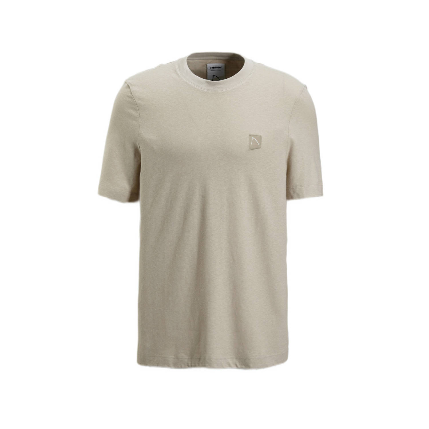 Chasin Korte Mouw T-shirt Ethan Linen Beige Heren