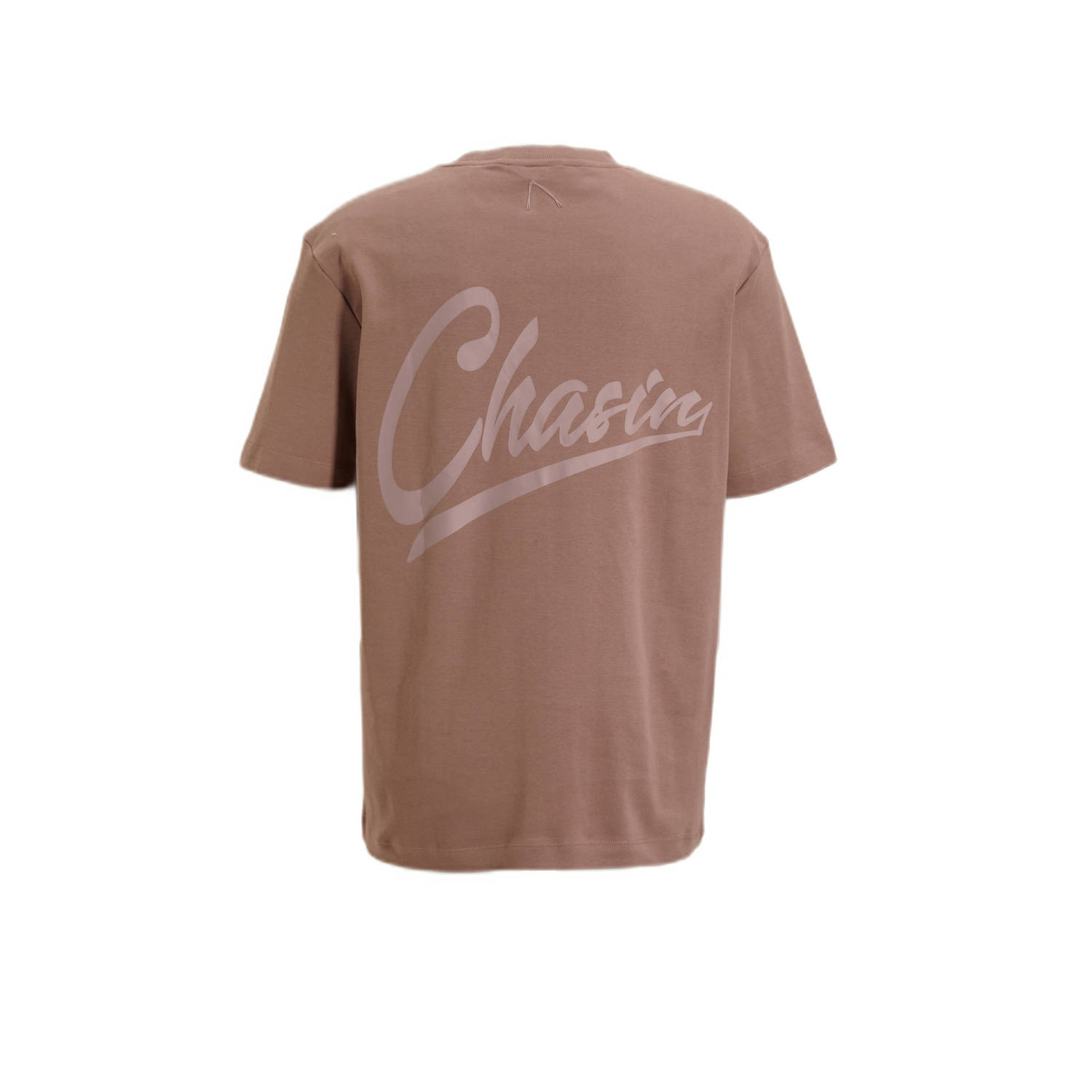 CHASIN' oversized T-shirt Spray met backprint donkerroze