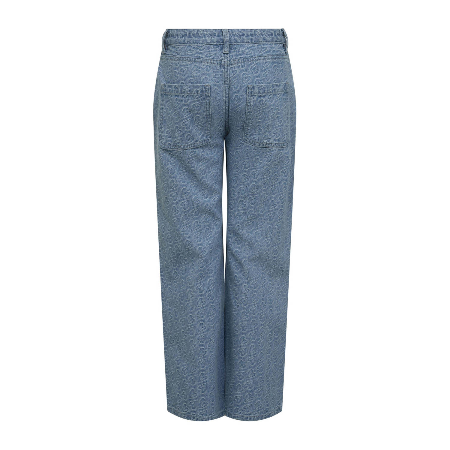 Sofie Schnoor straight fit jeans met hartjes light blue denim