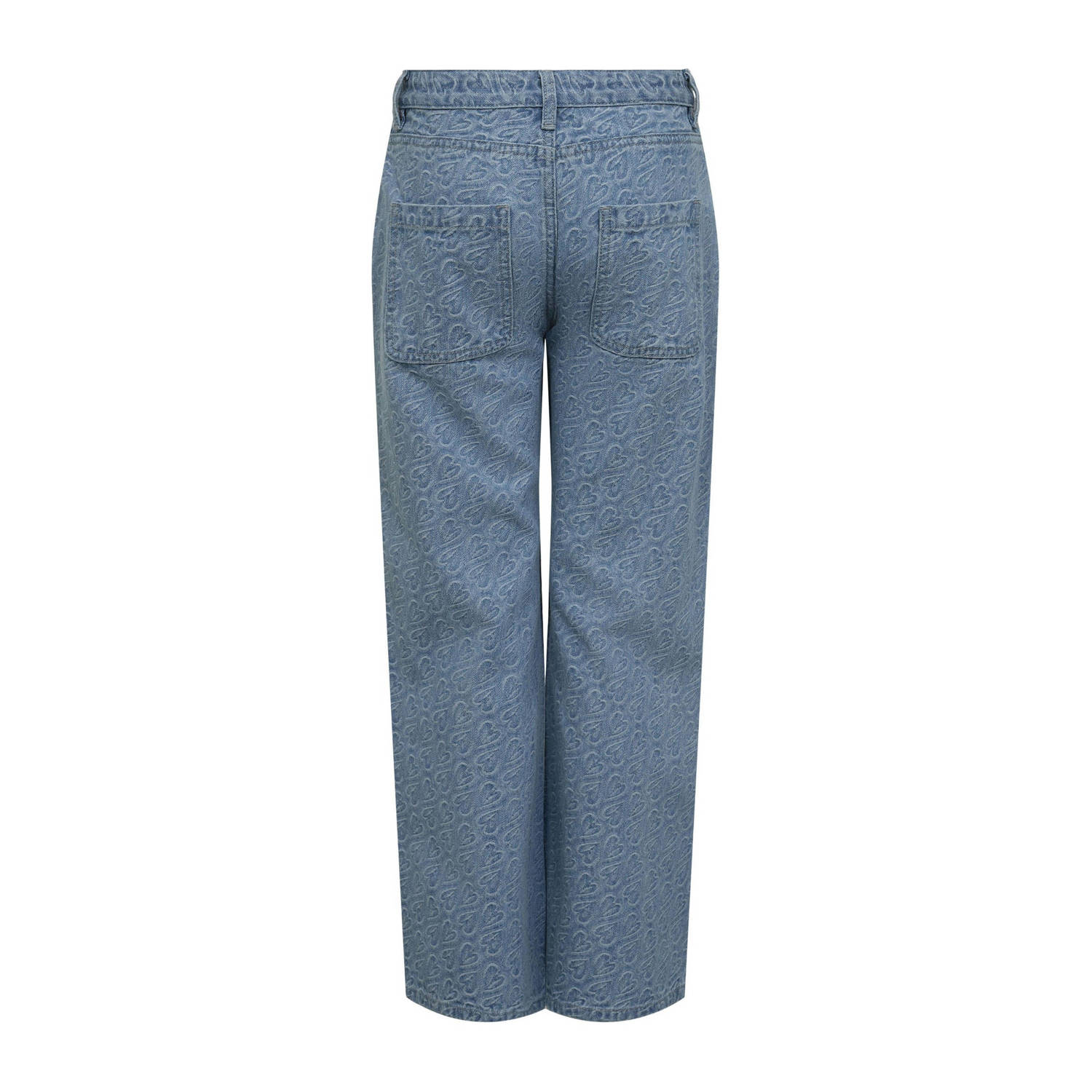Sofie Schnoor straight fit jeans met hartjes light blue denim