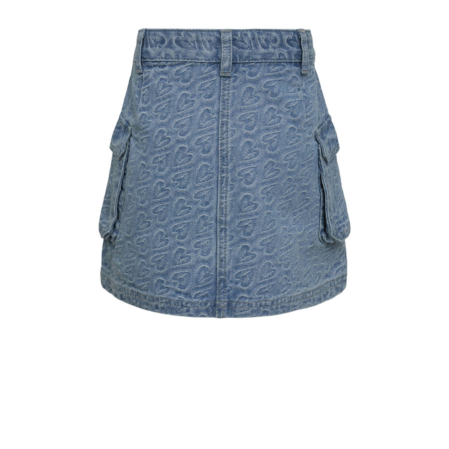 Sofie Schnoor spijkerrok met hartjes light blue denim