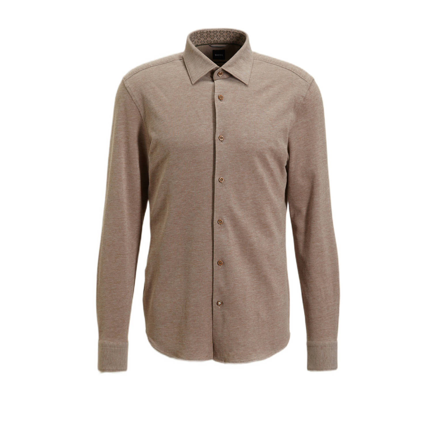 BOSS slim fit overhemd medium beige