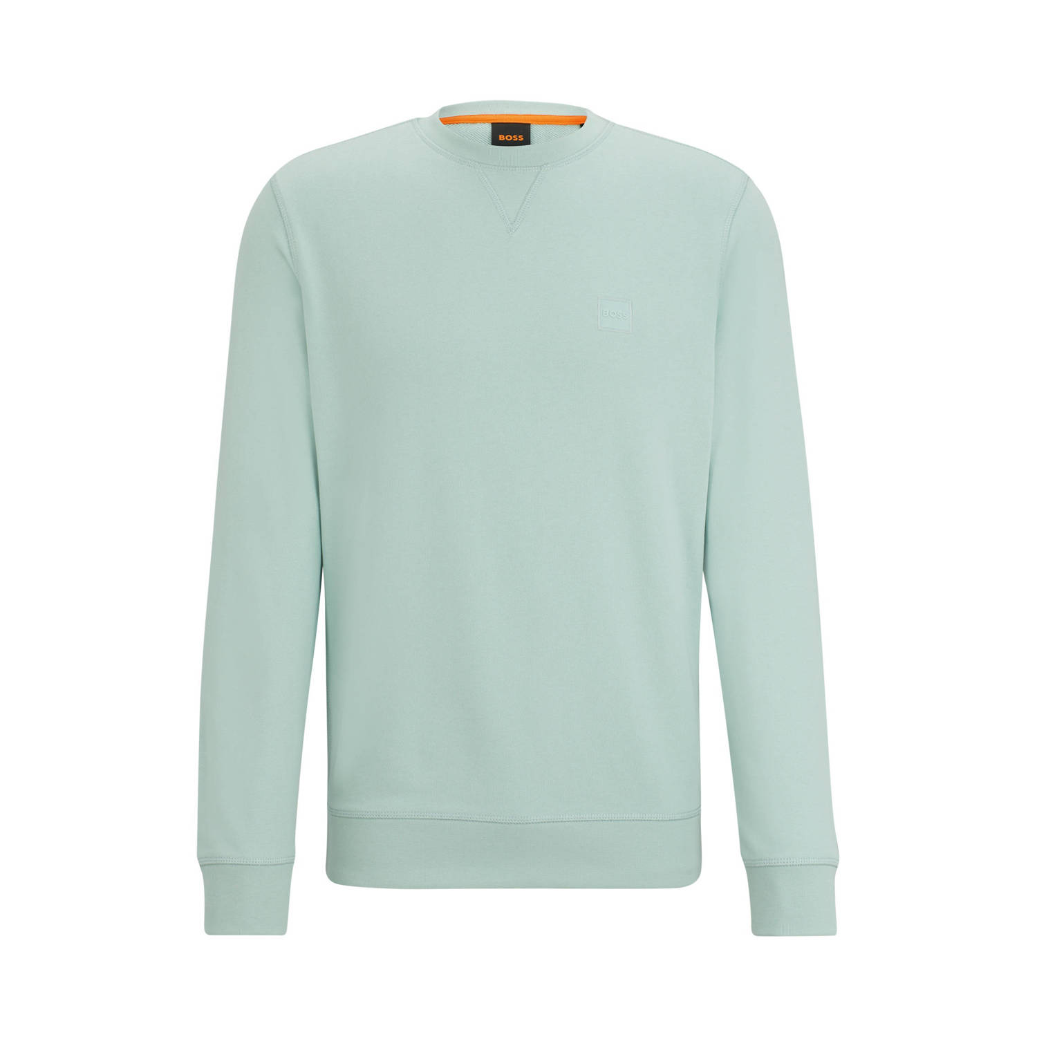 BOSS sweater Westart met logo turquoise aqua