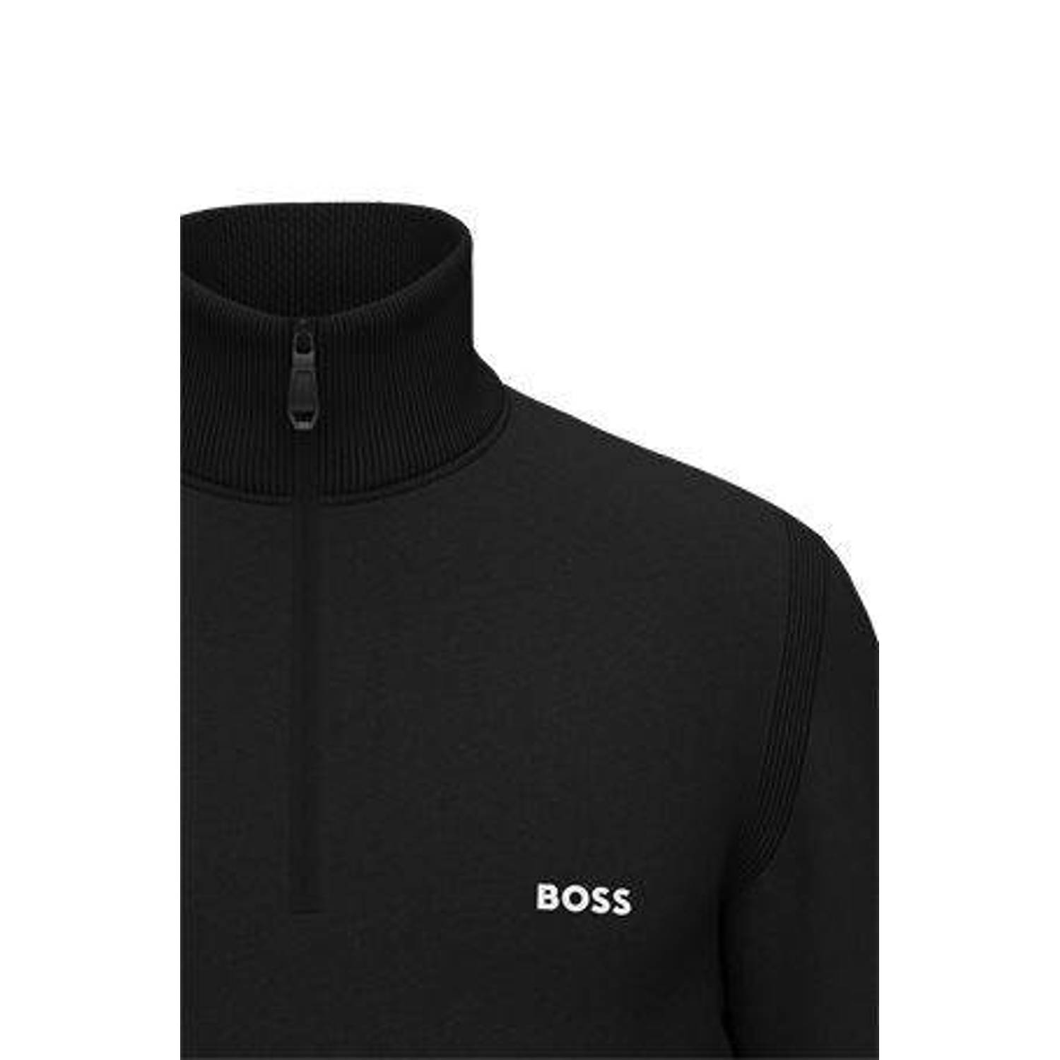 BOSS gebreide trui EVER-X_QZ met logo black