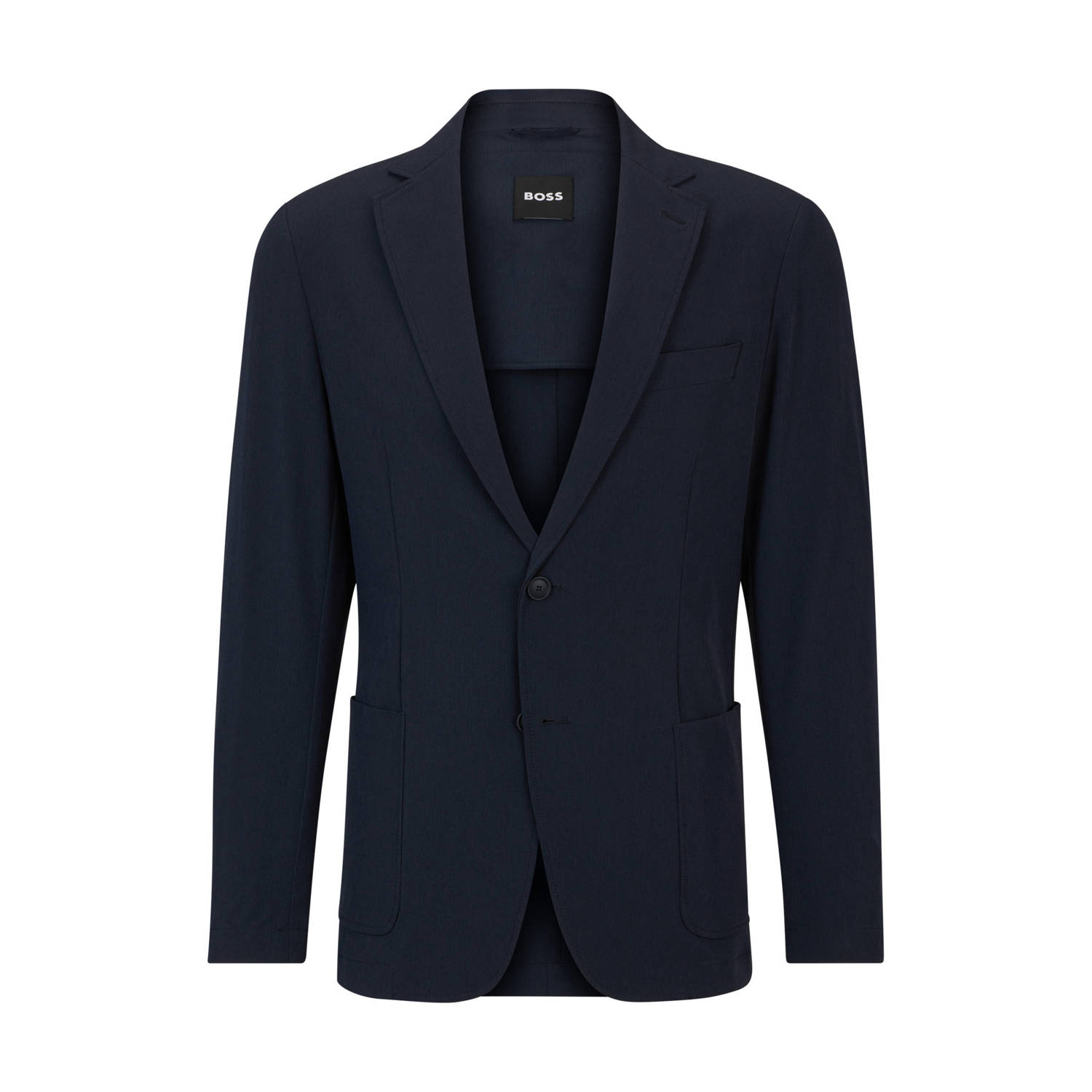 BOSS slim fit colbert P-Hanry van gerecycled polyester dark blue