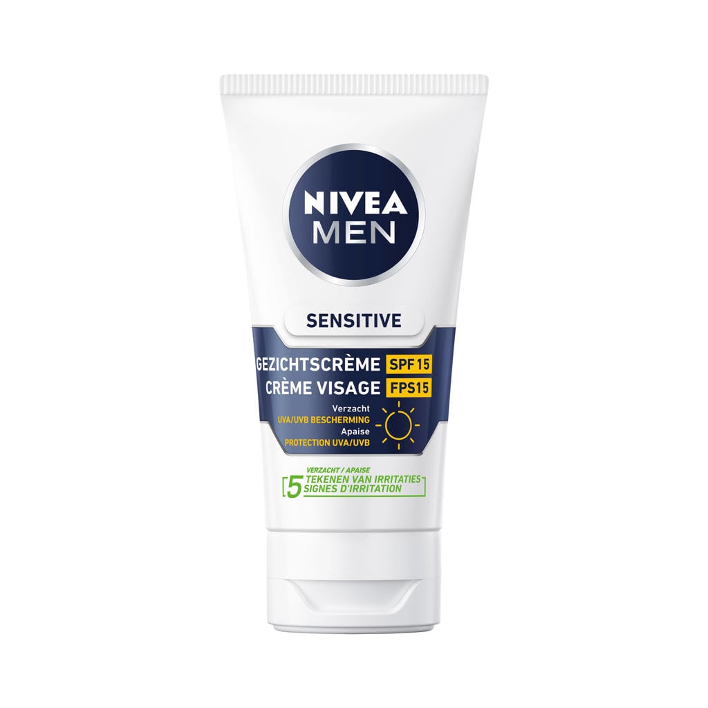 NIVEA FOR MEN Sensitive gezichtscrème SPF15 - 75 ml