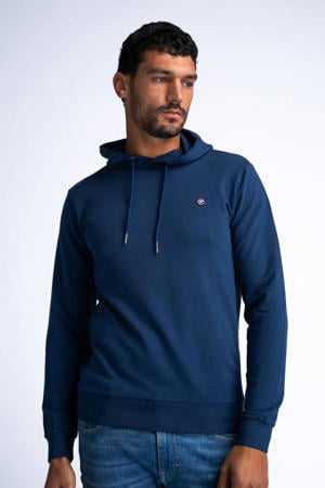 hoodie met logo petrol blue