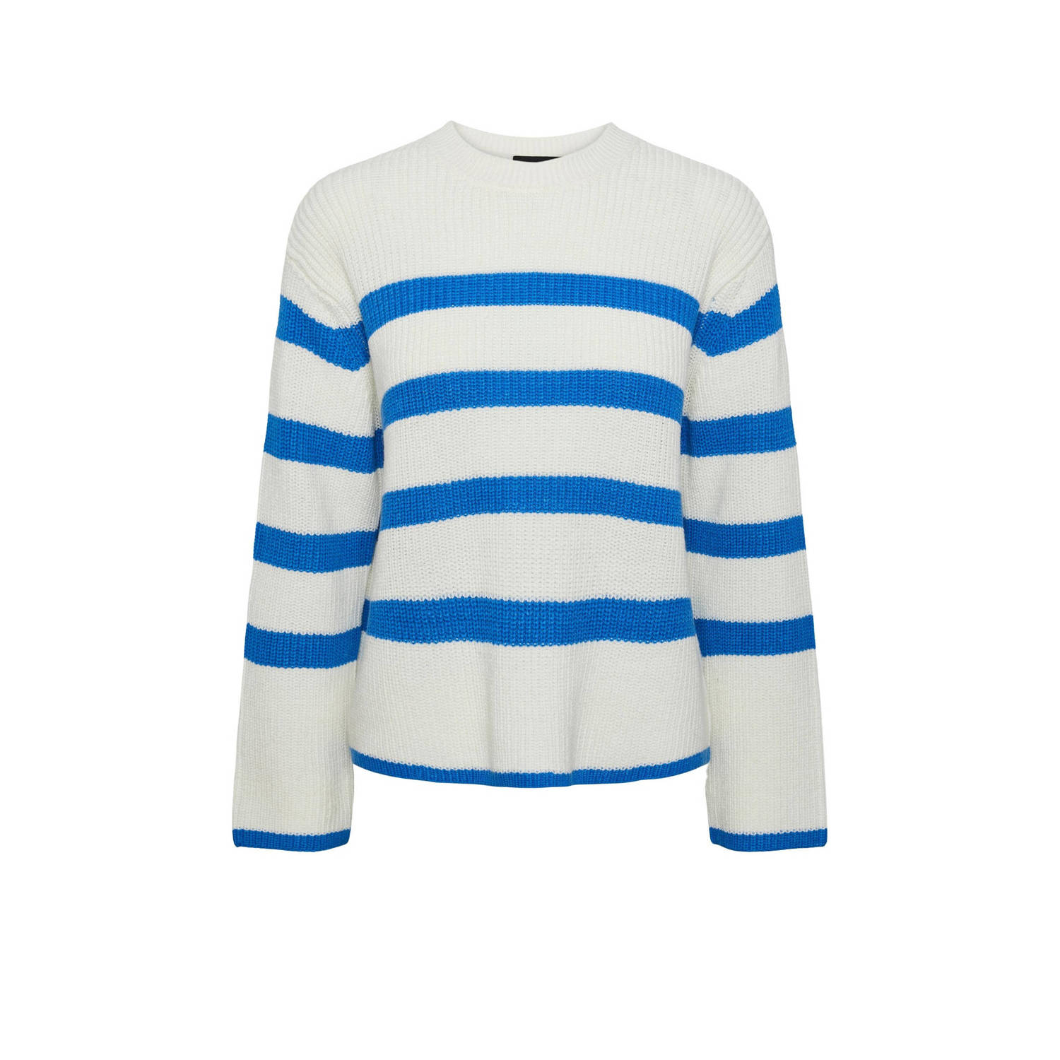 PIECES gestreepte trui PCSABINA wit blauw