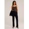 WE Fashion flared pantalon zwart