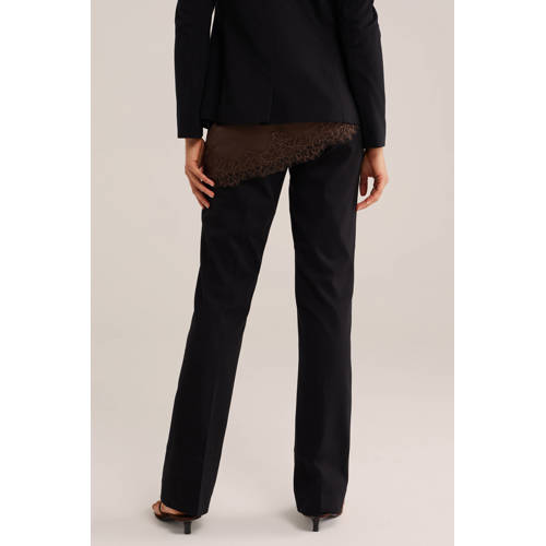 WE Fashion flared pantalon zwart afbeelding