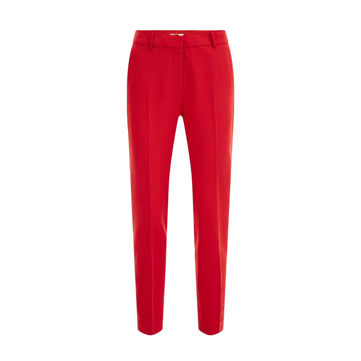 WE Fashion tapered fit pantalon rood