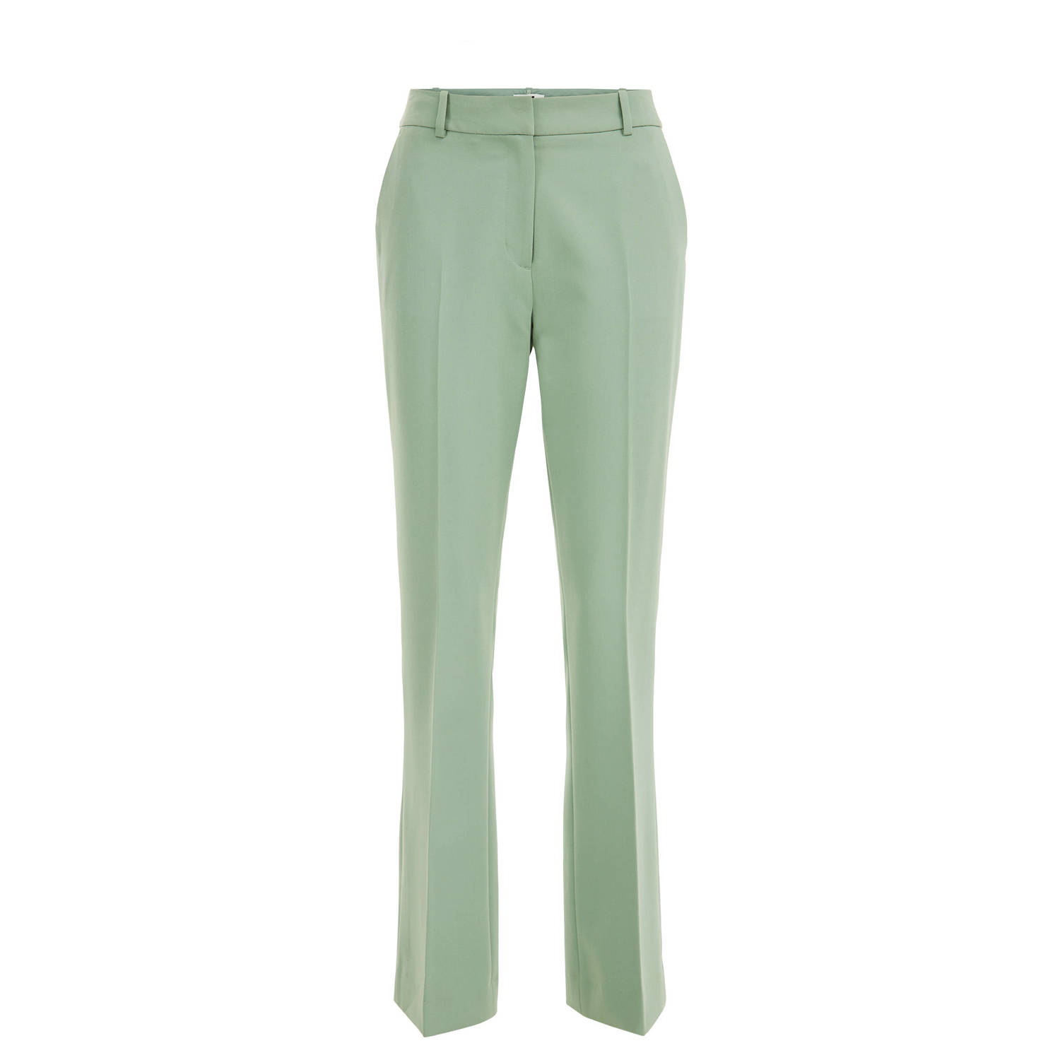 WE Fashion flared pantalon mintgroen