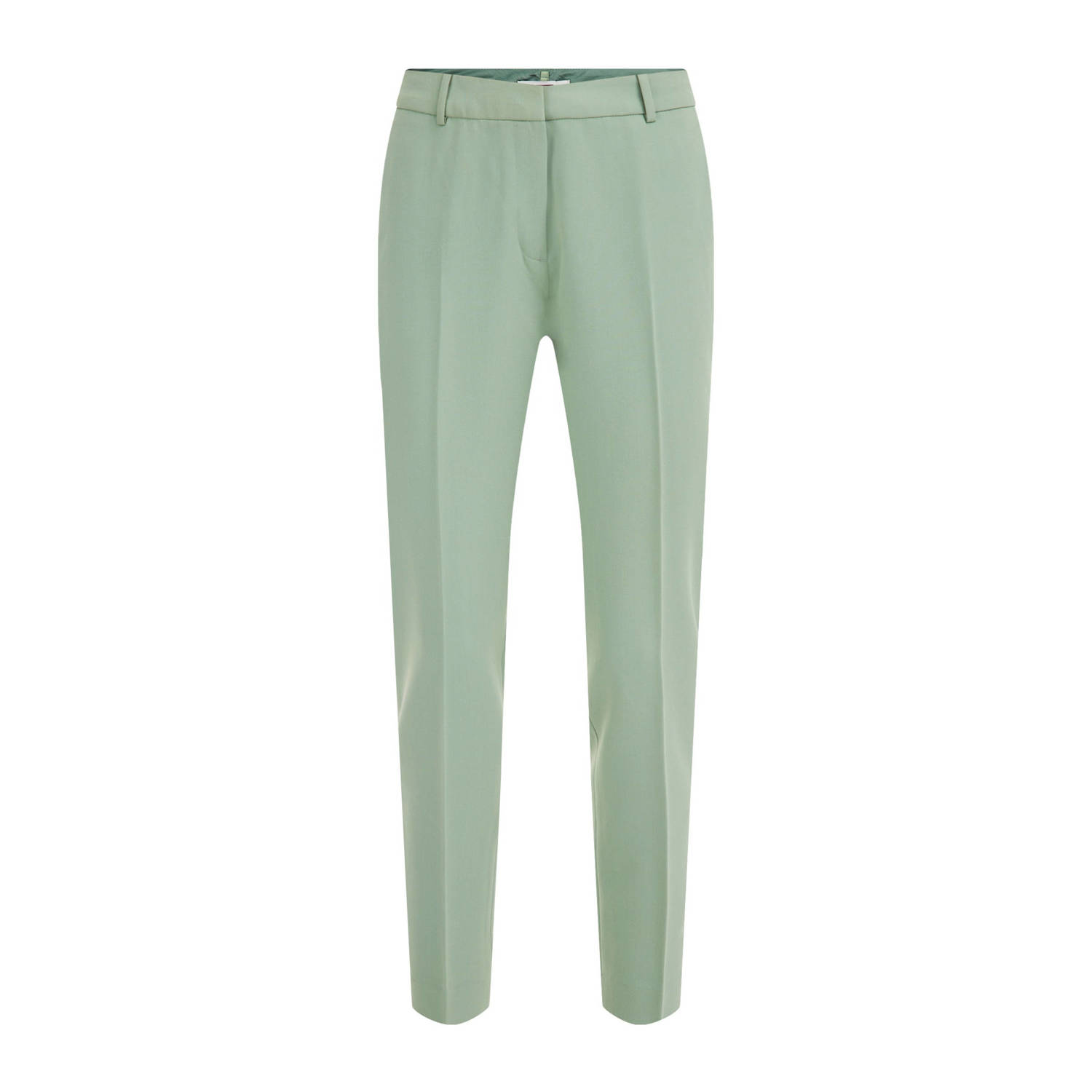 WE Fashion tapered fit pantalon lichtgroen