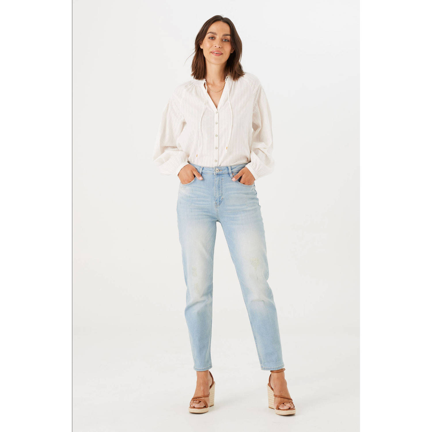 Garcia straight leg jeans Isabella light blue denim