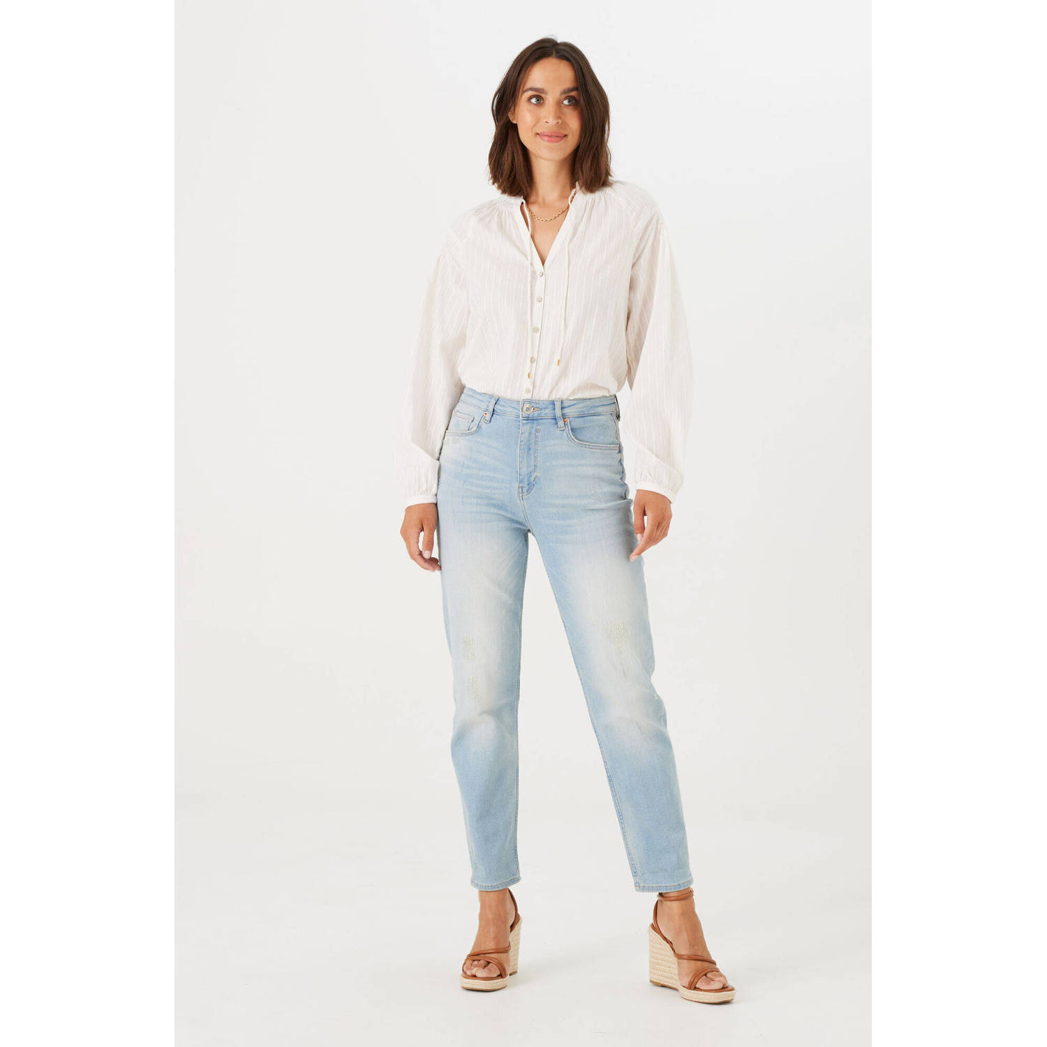Garcia straight leg jeans Isabella light blue denim