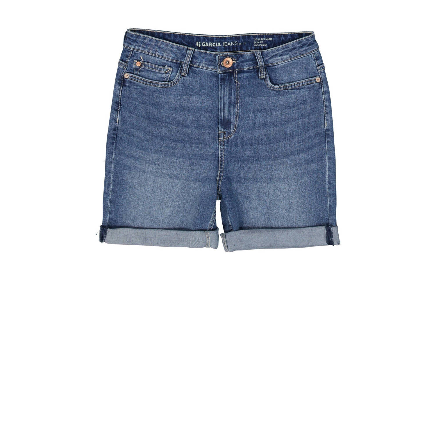 Garcia regular fit short medium blue denim