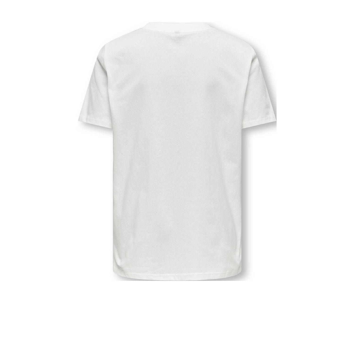 ONLY KIDS BOY T-shirt met tekst wit