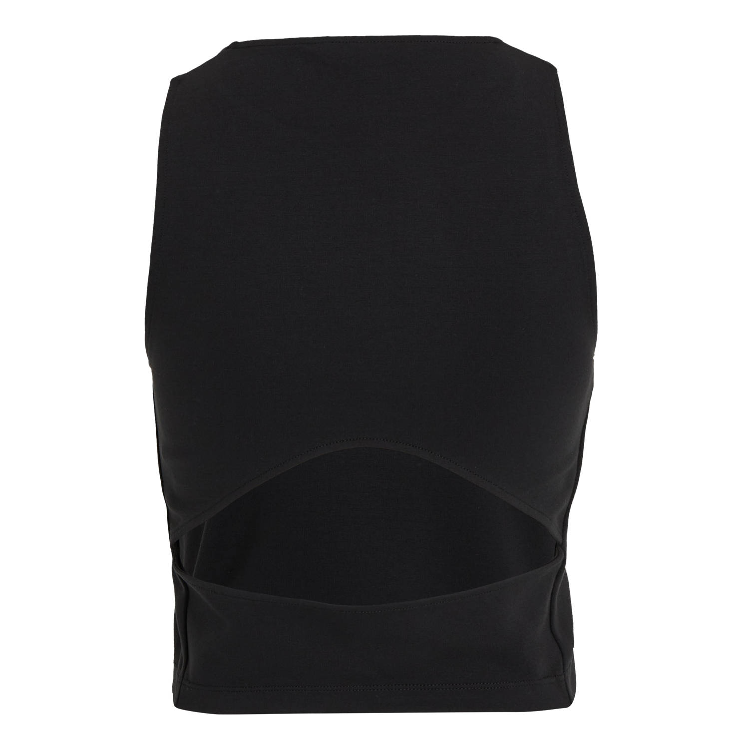 CALVIN KLEIN JEANS crop top met logo zwart