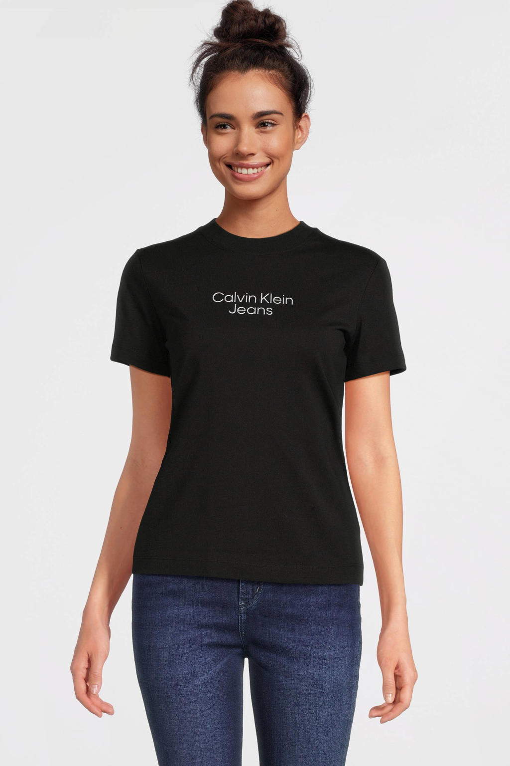 Calvin Klein Jeans T Shirt Met Tekst Zwart Wehkamp 8591