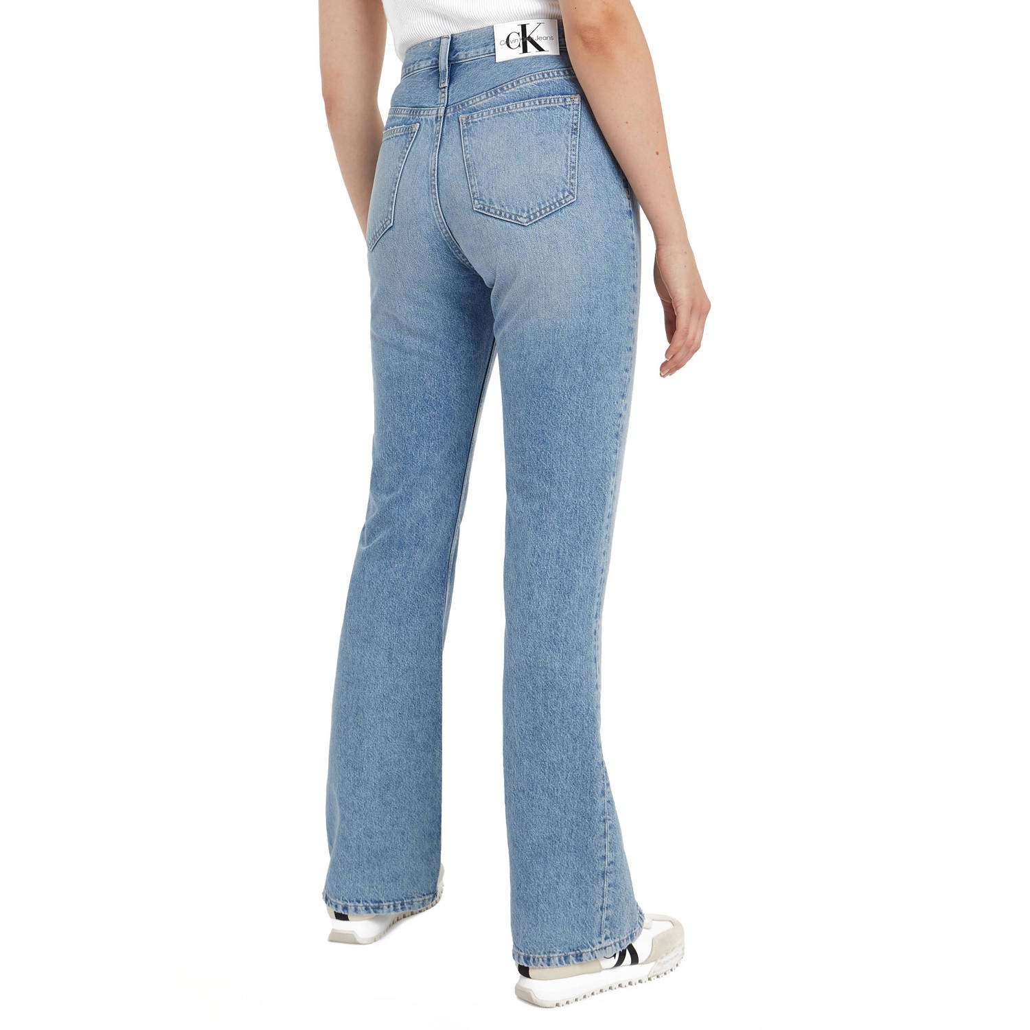 CALVIN KLEIN JEANS high waist bootcut jeans light blue denim