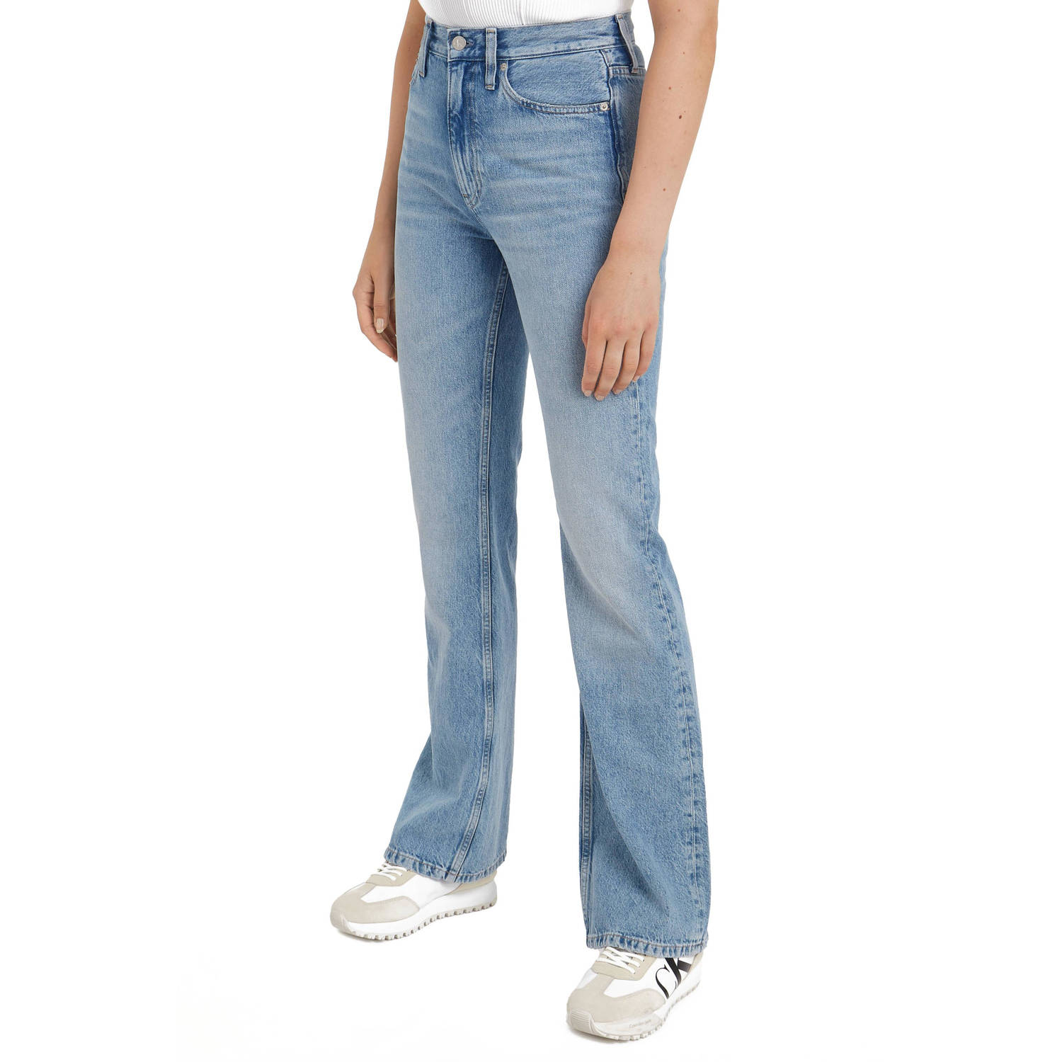 CALVIN KLEIN JEANS high waist bootcut jeans light blue denim