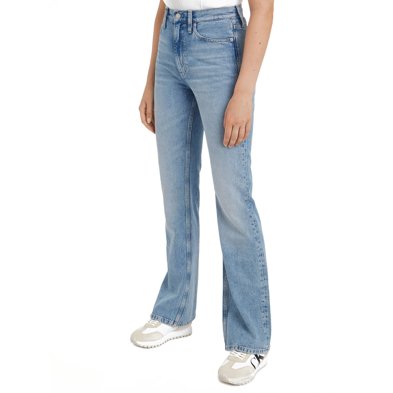 CALVIN KLEIN JEANS high waist bootcut jeans light blue denim