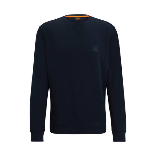BOSS sweater Westart met logo dark blue afbeelding