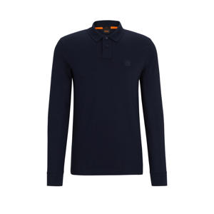 slim fit polo Passerby met logo dark blue