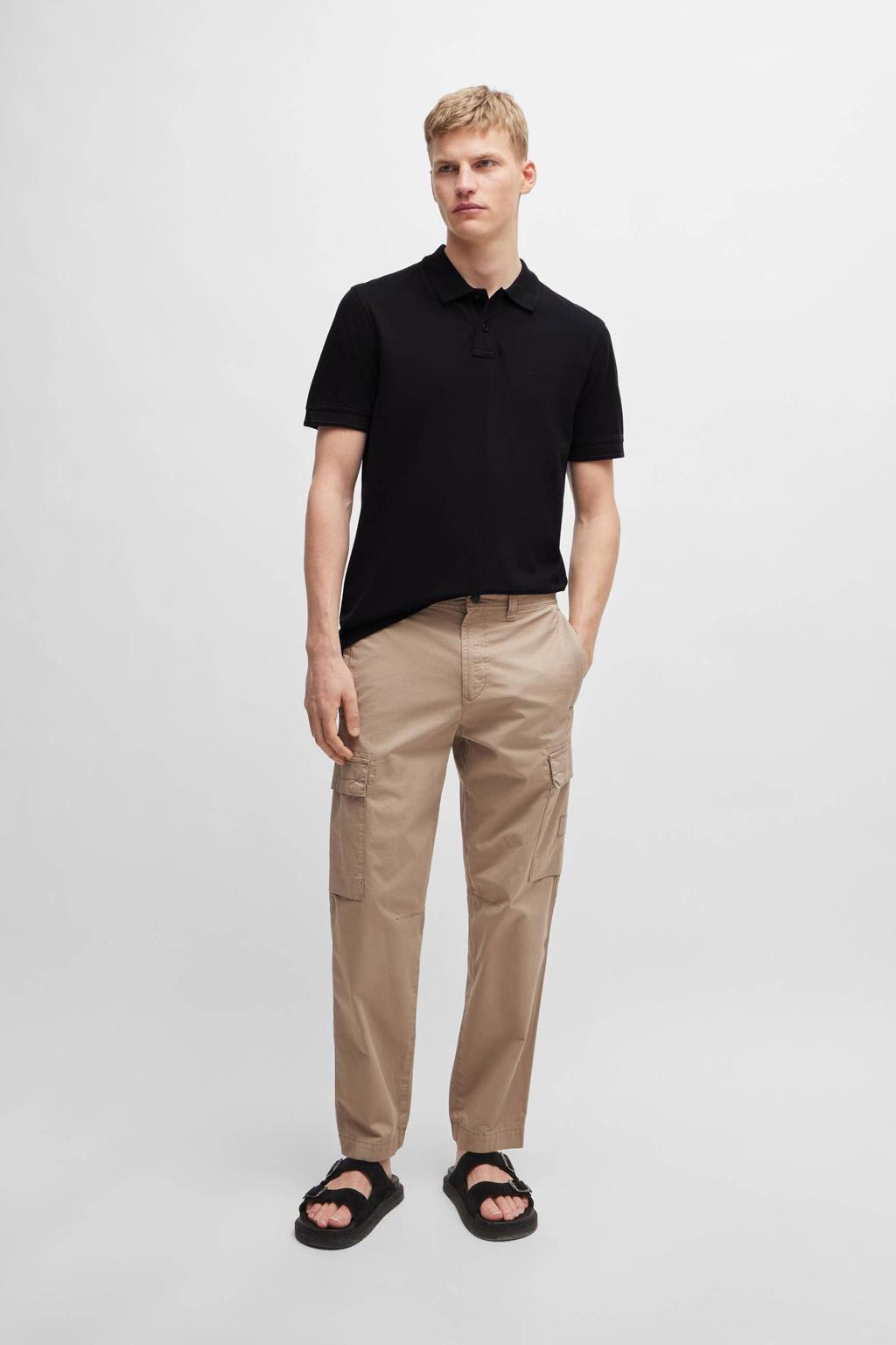 BOSS regular fit polo Prime zwart