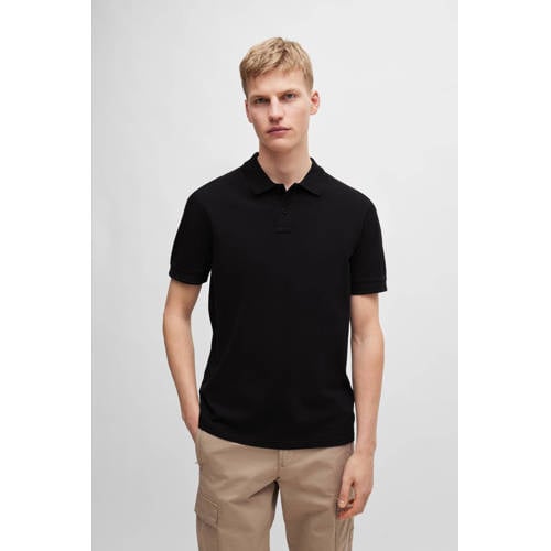 BOSS regular fit polo Prime zwart afbeelding