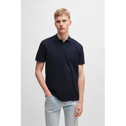 BOSS regular fit polo Prime donkerblauw afbeelding