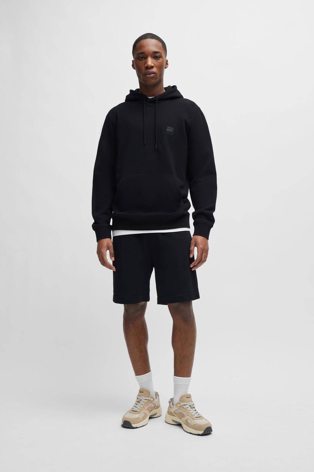BOSS hoodie Wetalk zwart