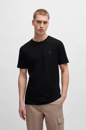 regular T-shirt zwart