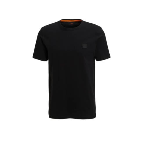 BOSS T-shirt tales met logo zwart
