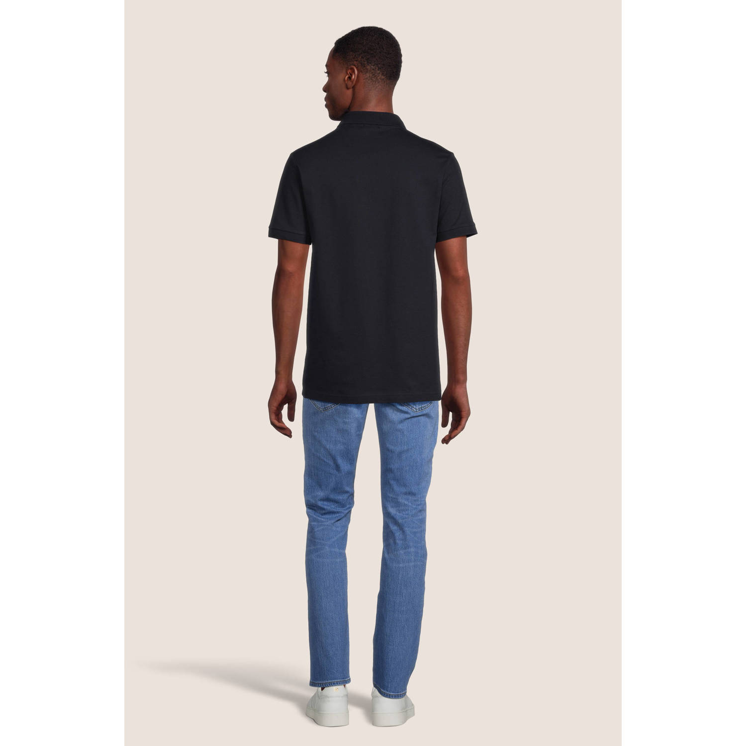 BOSS slim fit polo Passenger met logo donkerblauw