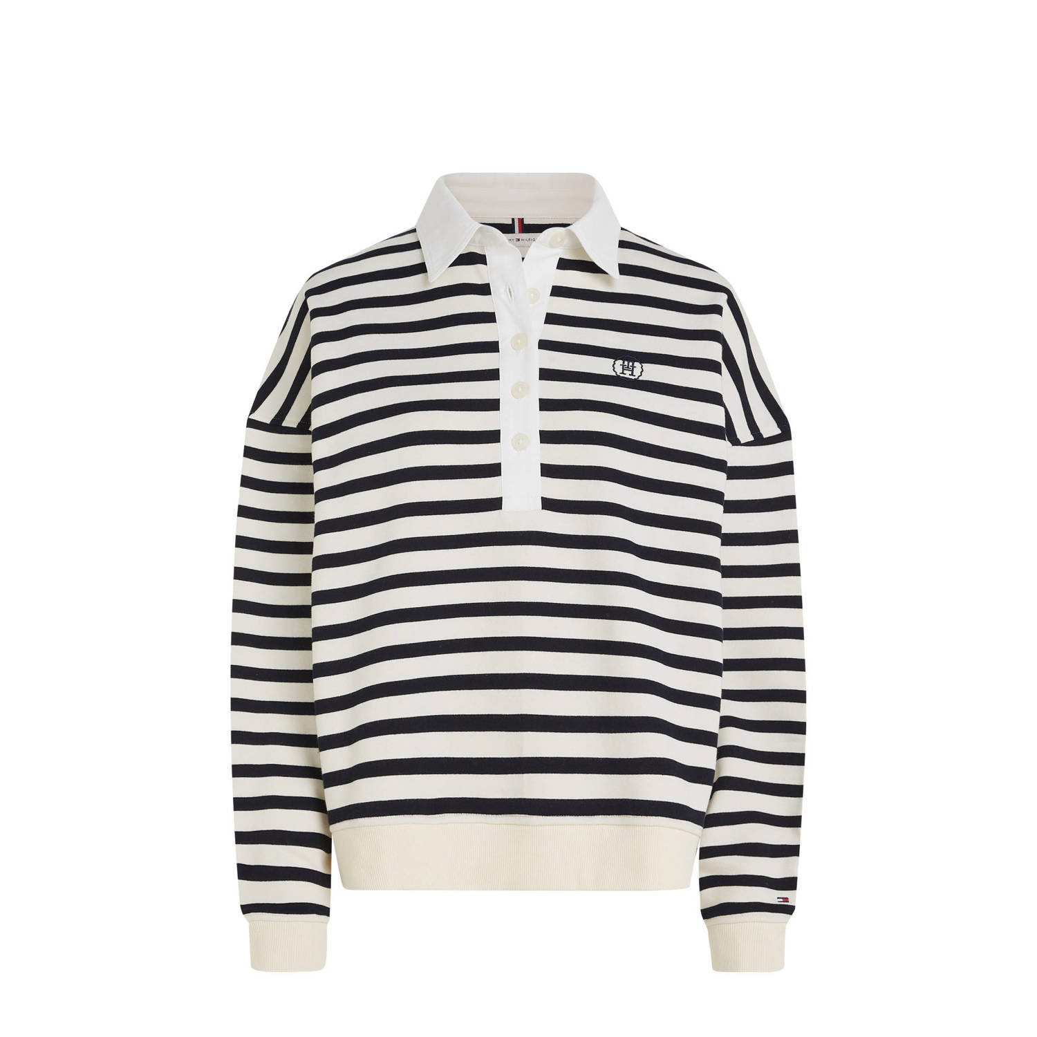 Tommy Hilfiger gestreepte sweater marine ecru