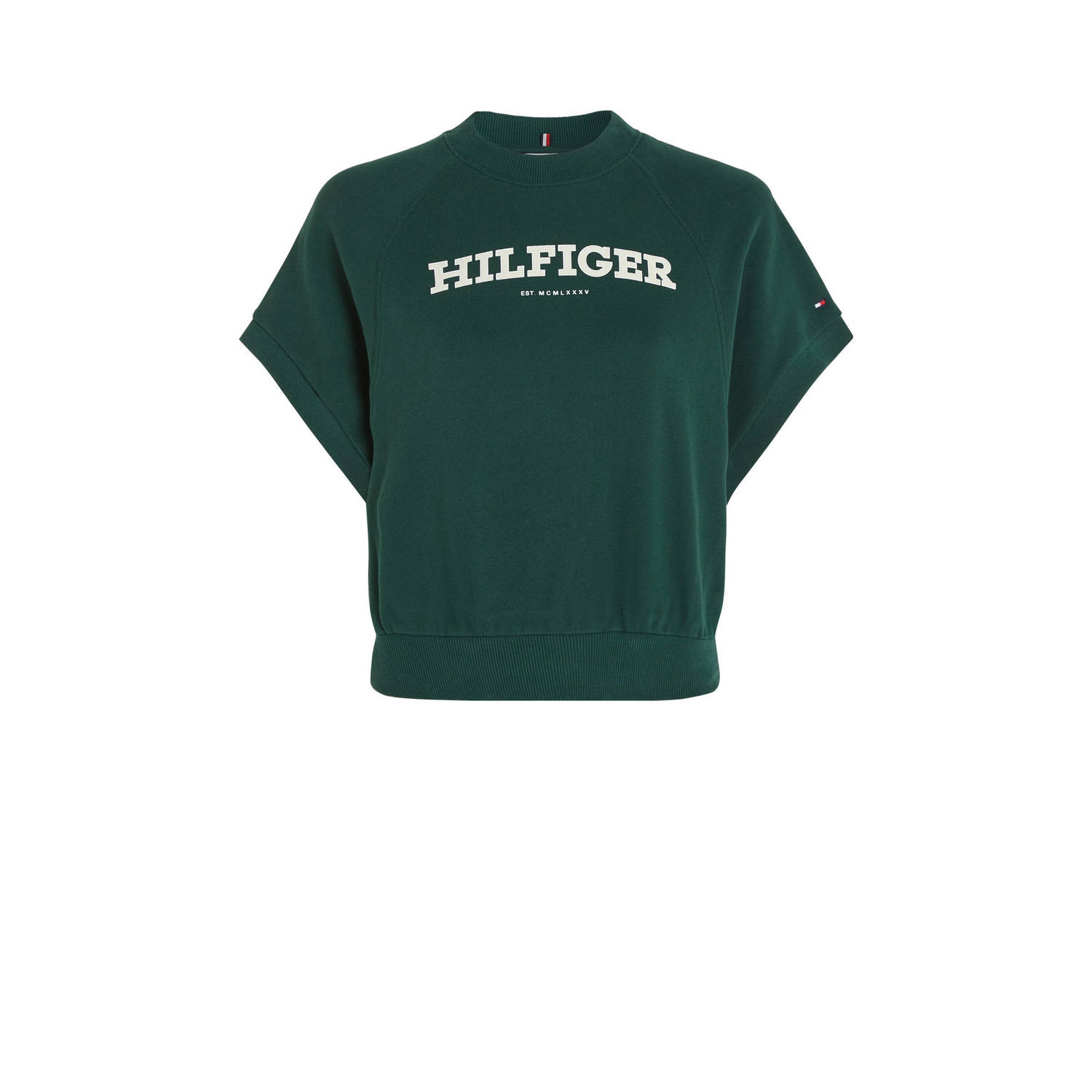Tommy Hilfiger crop top met logo groen