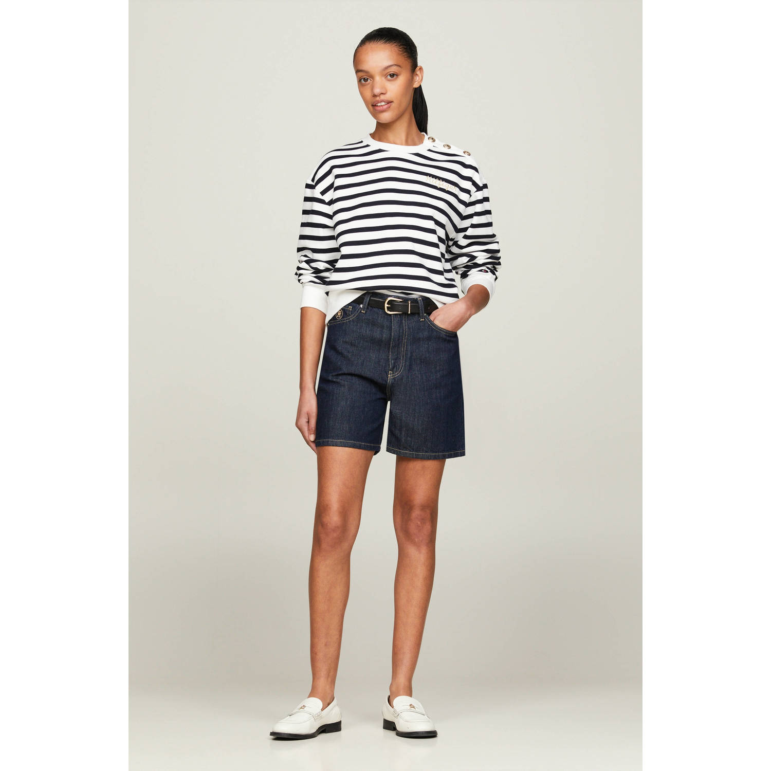 Tommy Hilfiger Sweatshirt REG GOLD BUTTON SWEATSHIRT