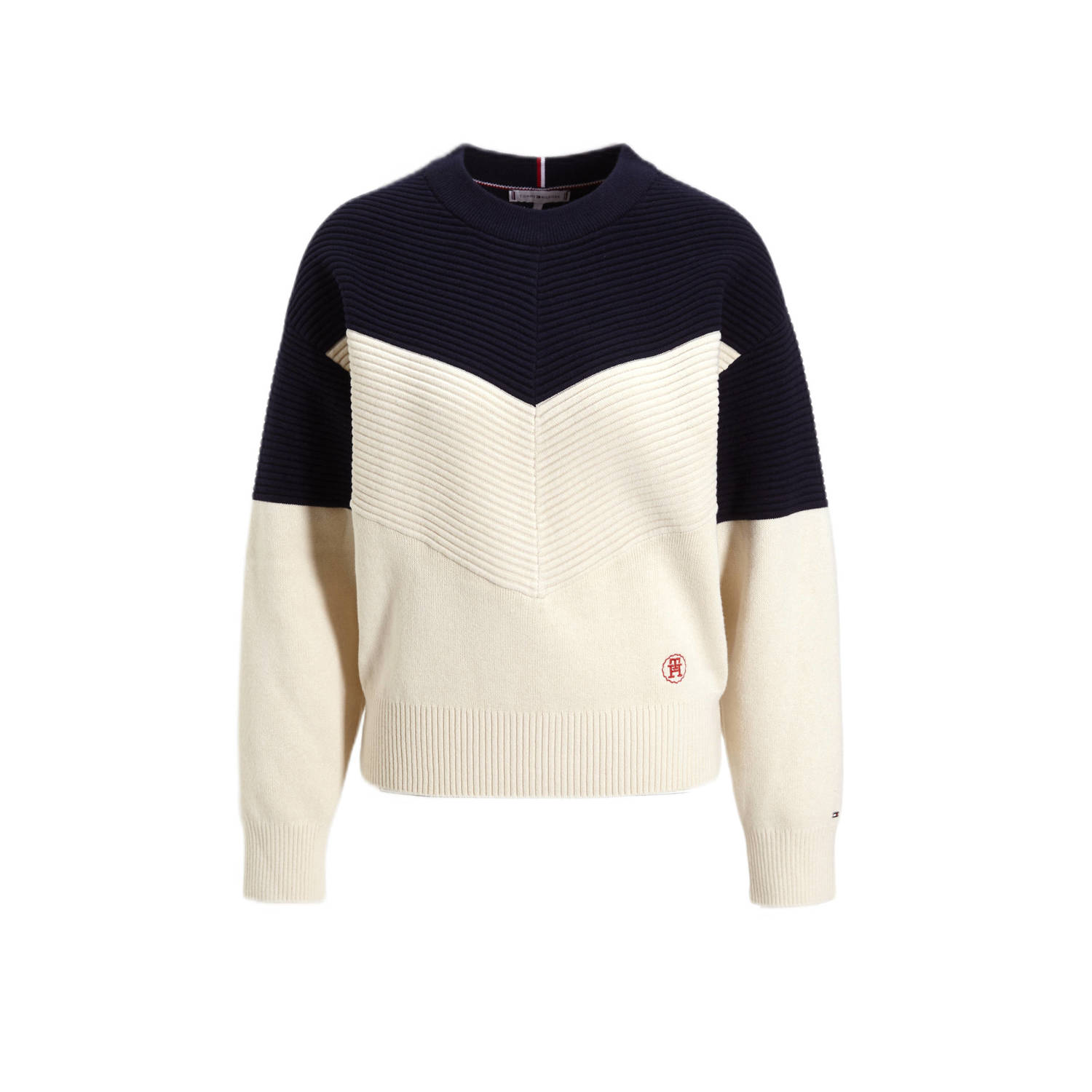 Tommy Hilfiger trui donkerblauw beige