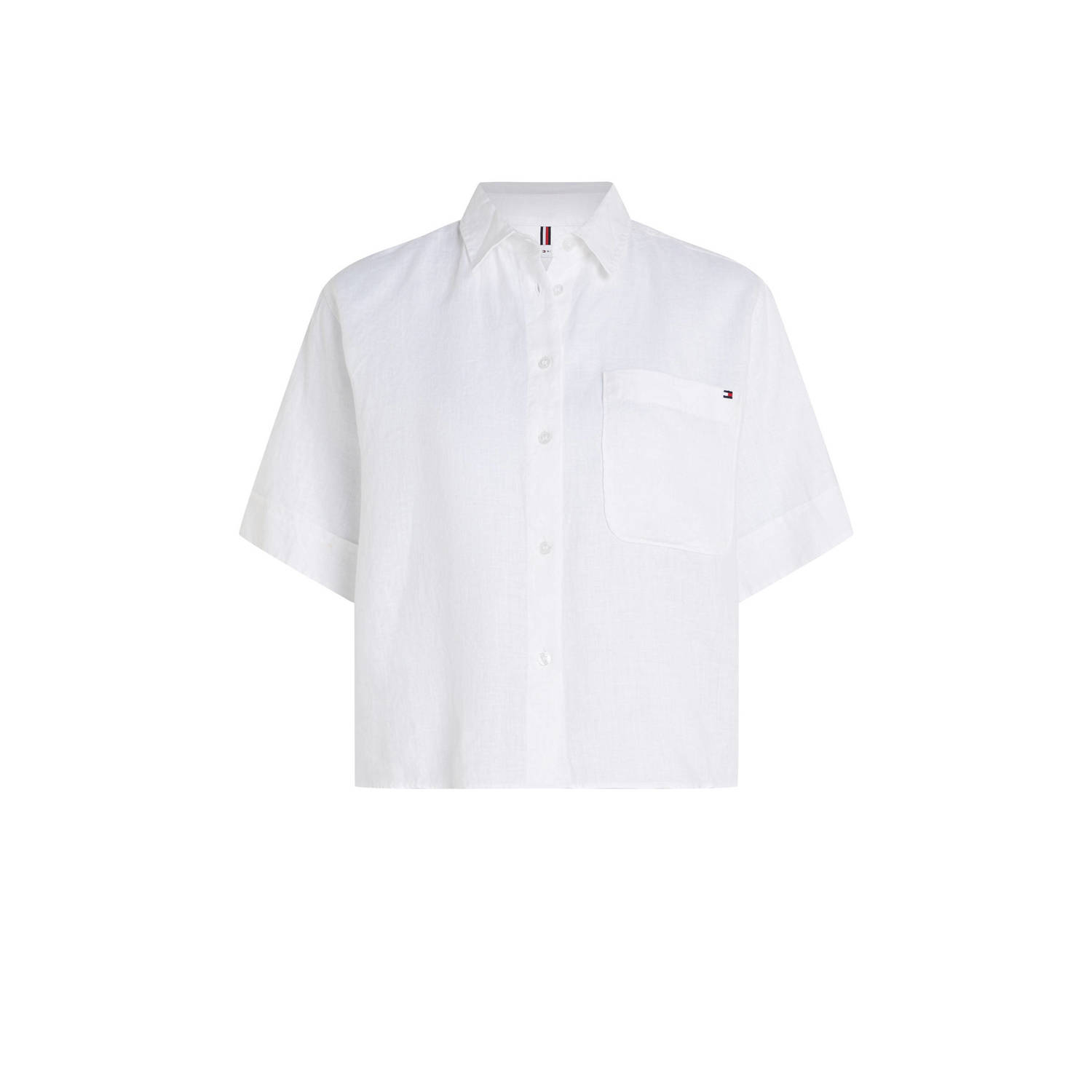 Tommy Hilfiger Blouse met korte mouwen LINEN SS SHIRT