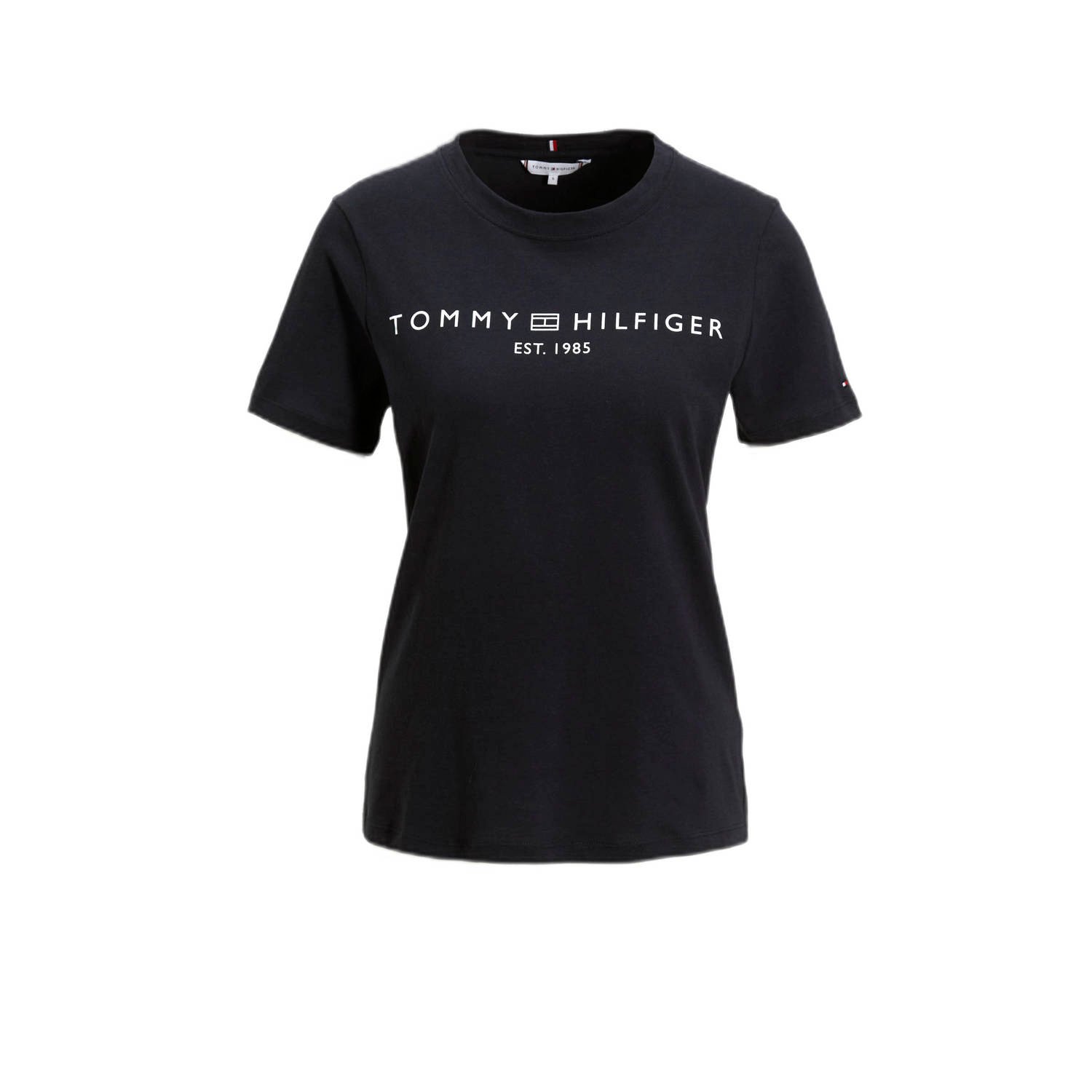TOMMY HILFIGER Dames Tops & T-shirts Rec Corp Logo C-nk Donkerblauw