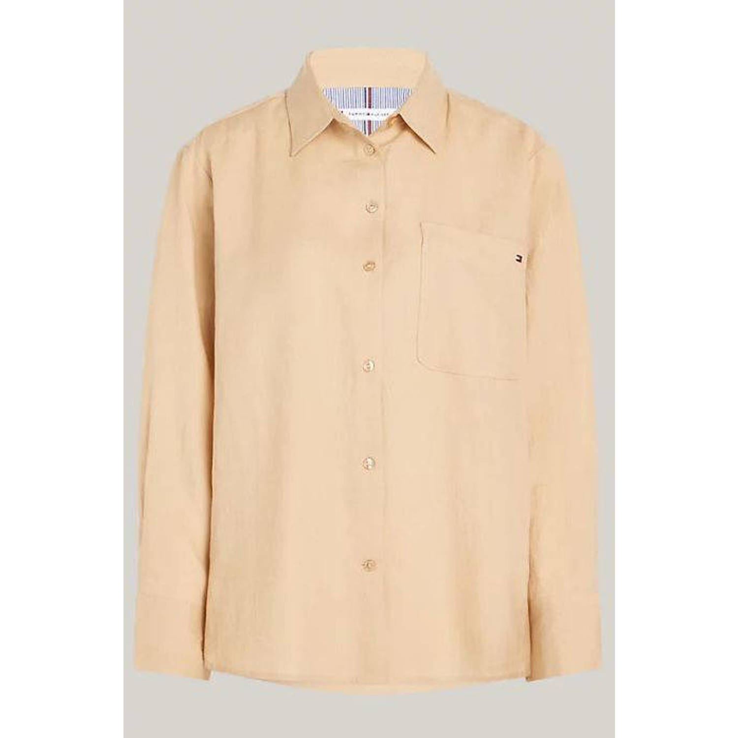 Tommy Hilfiger Overhemdblouse LINEN EASY FIT LS SHIRT
