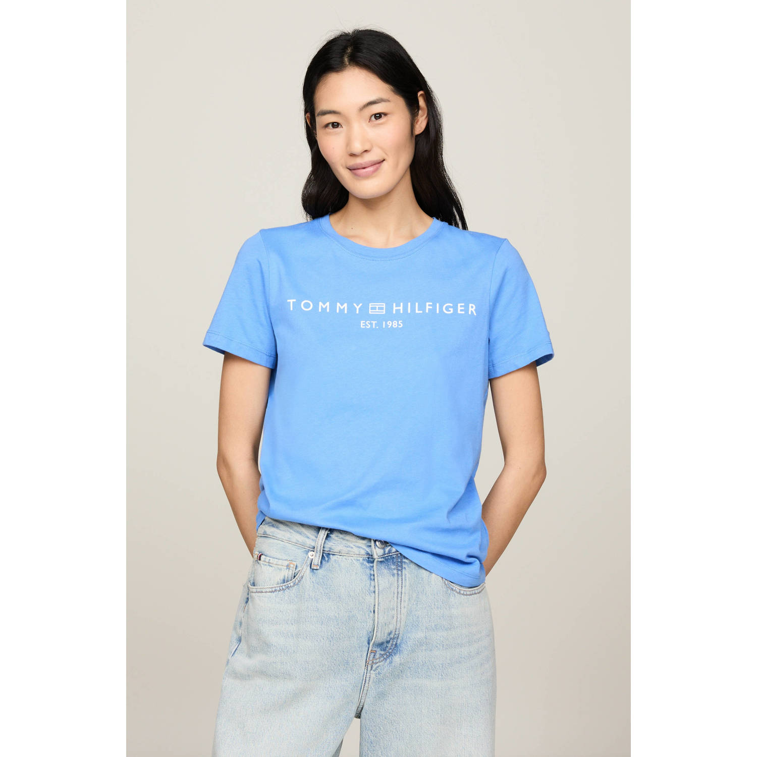 Tommy Hilfiger T-shirt met logo blauw