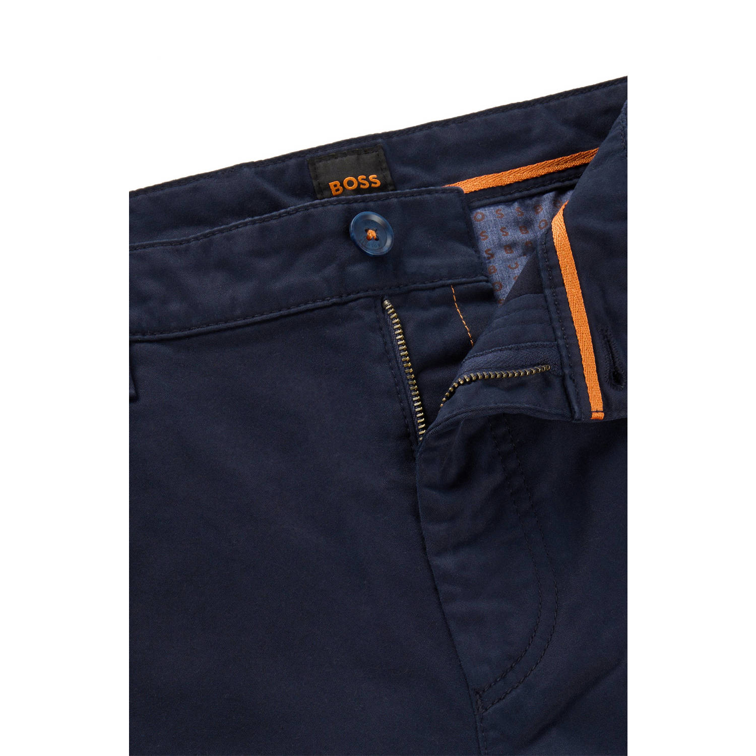 BOSS tapered fit chino dark blue