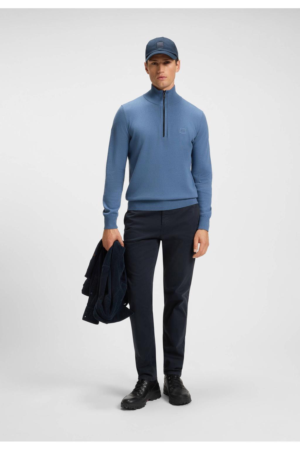 BOSS tapered fit chino dark blue