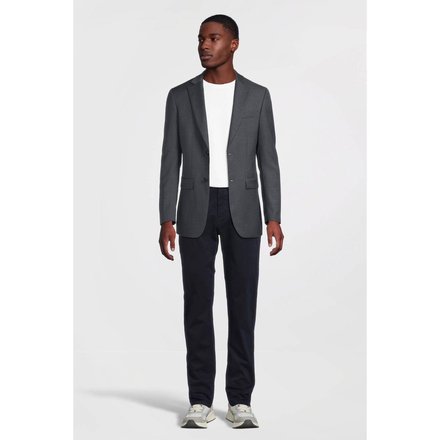 BOSS tapered fit chino dark blue